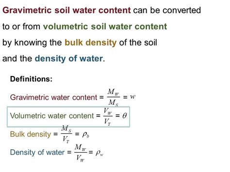 soil moisture content formula